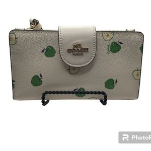 Coach Tech Wallet C4607 with Apple Print